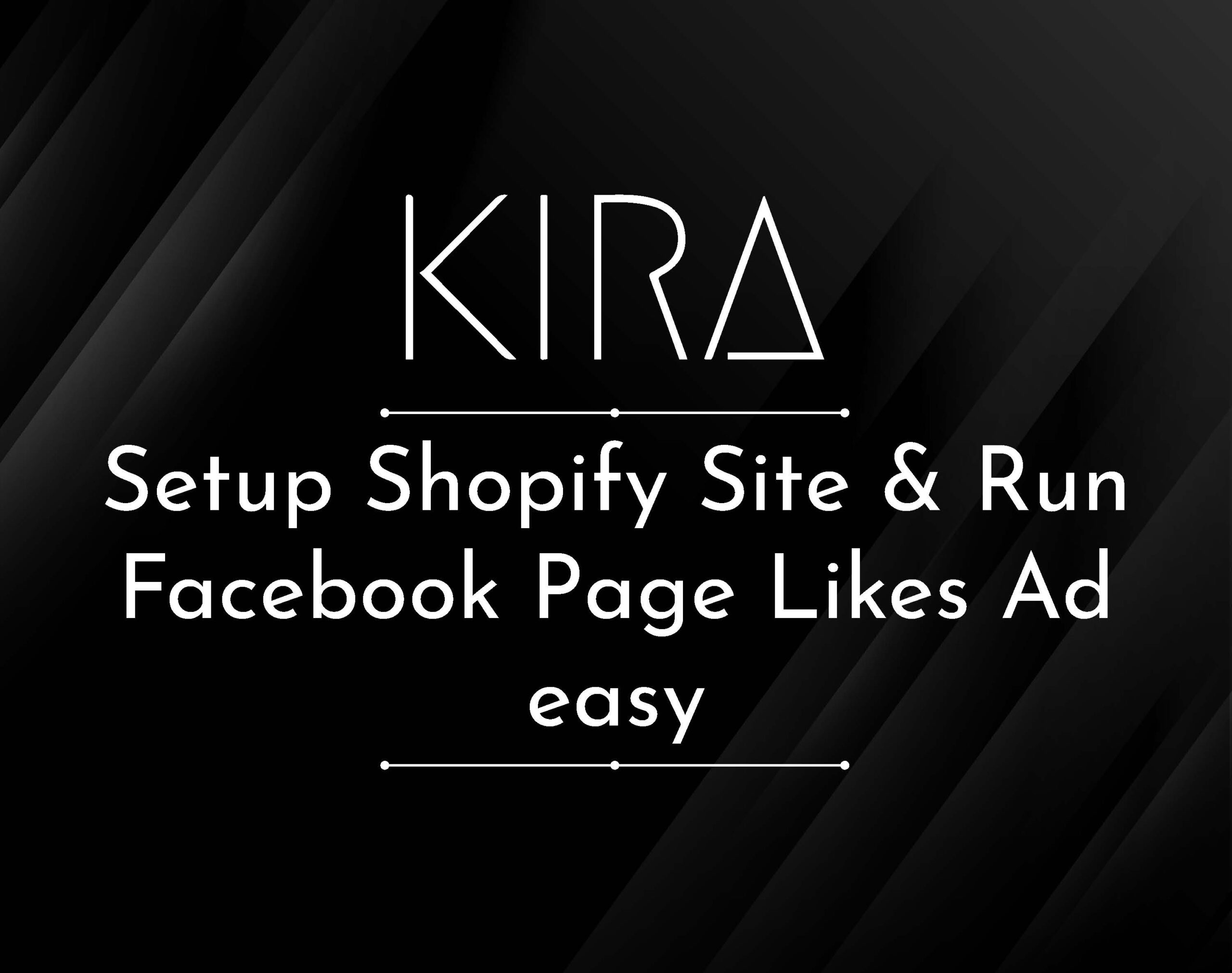 Setup Shopify site & Run Facebook Page Likes Ad easy